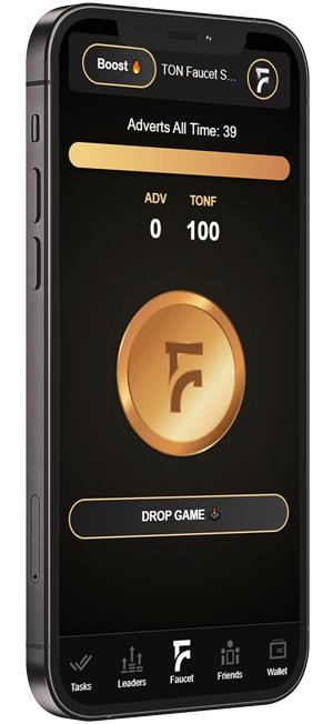 TON Faucet iOS App Interface
